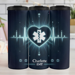 Gloeiend Medisch Hartslag Polsslag EMT-ontwerp Thermosbeker