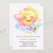 Gloeiend met Vreugde: Zonneschijn Baby Meisje Douc Kaart (Voorkant / Achterkant)