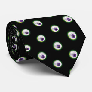 Gloeiend Monster Kleine Drijvende Oog Halloween Stropdas