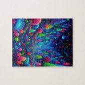 gloeiend neonbos legpuzzel (Horizontaal)