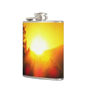 gloeiend Oranje zonsondergang Heupfles (Links)