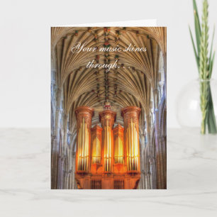 Gloeiend orgel bedankkaart