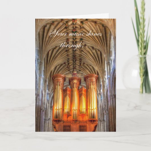 Gloeiend orgel bedankkaart (Voorkant)