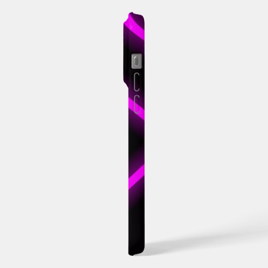 Gloeiend paarse/roze hart ontwerp hoesje iPhone hoesje (Linkerkant)