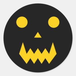 Gloeiend pompoen Face Halloween Ronde Sticker