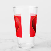 Gloeiend Rode 3-D Hart Glas (Links)