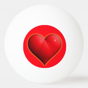 Gloeiend Rode 3-D Hart Pingpongballen