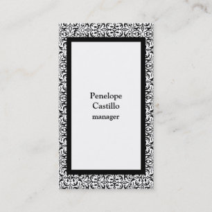 , gloeiend , stijlvol zwart en wit visitekaartje