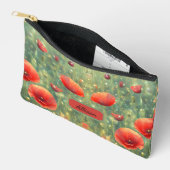 Gloeiend veld van rode klaprozen, personaliseerbaa etui (Open)