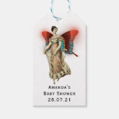  gloeiend vlinder fee Baby shower Cadeaulabel (Voorkant)