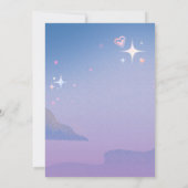 Gloeiende aardbeien taart verjaardag kaart (Achterkant)