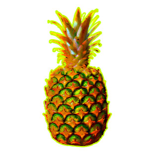 Gloeiende ananas t-shirt