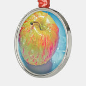 Gloeiende appel metalen ornament (Links)