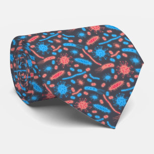 Gloeiende bacteriën micro-organisme roze blauw stropdas