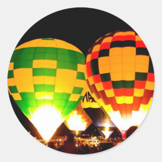 Gloeiende ballonnen ronde sticker