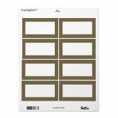 Gloeiende basiskleur rand Sjabloon Etiket (Full Sheet)