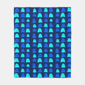 Gloeiende Blauwe Halloween Geesten Fleece Deken (Voorkant)