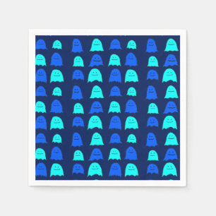 Gloeiende Blauwe Halloween Geesten Servet