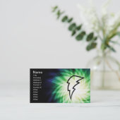 gloeiende bliksemschicht visitekaartje (Staand voorkant)