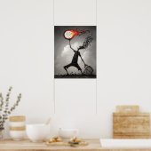 gloeiende bol poster (Keuken)