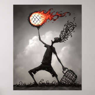 gloeiende bol poster