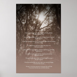 Gloeiende Bomen "Doe het toch" Poster