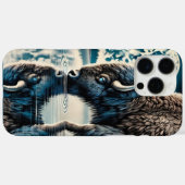 Gloeiende buffels te midden van kosmische reflecti Case-Mate iPhone case (Achterkant (horizontaal))