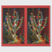 gloeiende cactus cadeaupapier (Vlak)