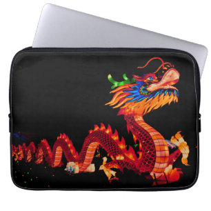 Gloeiende Chinese Parade Dragon Laptop Sleeve