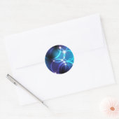 Gloeiende cirkels ronde sticker (Envelop)