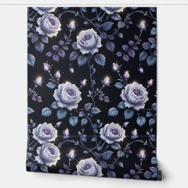 Gloeiende Dark Roos Garden Peel en Stick Behang