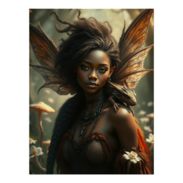 Gloeiende Dragon Fairy Art Perfect Poster