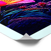 Gloeiende etherische Oerwoud oase ontwerp Poster (Hoek)