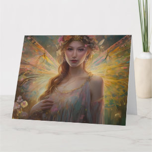Gloeiende Fairy Wings Achtergrond Bedankkaart
