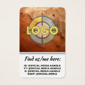 Gloeiende Faux Stone Sjabloon voor Spa & Aesthetic Visitekaartje (Achterkant)