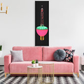 gloeiende feestdag, enkel bubbellicht canvas afdruk (Insitu (Woonkamer))