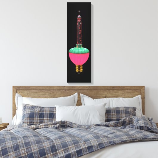 gloeiende feestdag, enkel bubbellicht canvas afdruk (Insitu (Slaapkamer))