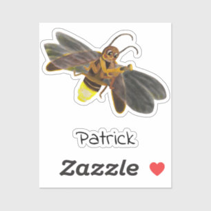 Gloeiende Firefly Lampyridae gepersonaliseerd Sticker