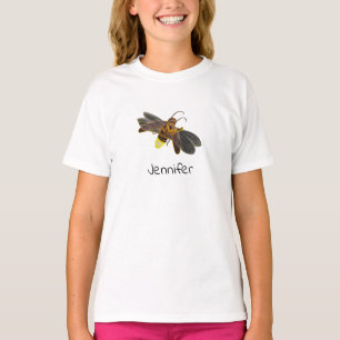 Gloeiende Firefly Lampyridae gepersonaliseerd T-shirt