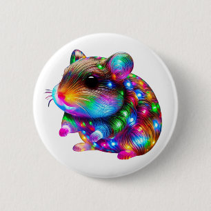 gloeiende hamster ronde button 5,7 cm