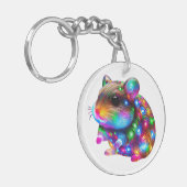 gloeiende hamster sleutelhanger (Voorkant Links)