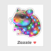 gloeiende hamster sticker (Vel)