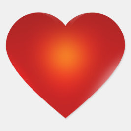 Gloeiende hart sticker
