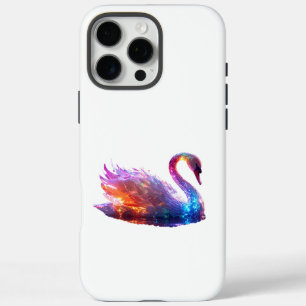Gloeiende iriserende zwaan op het water - Magische iPhone 16 Pro Max Hoesje