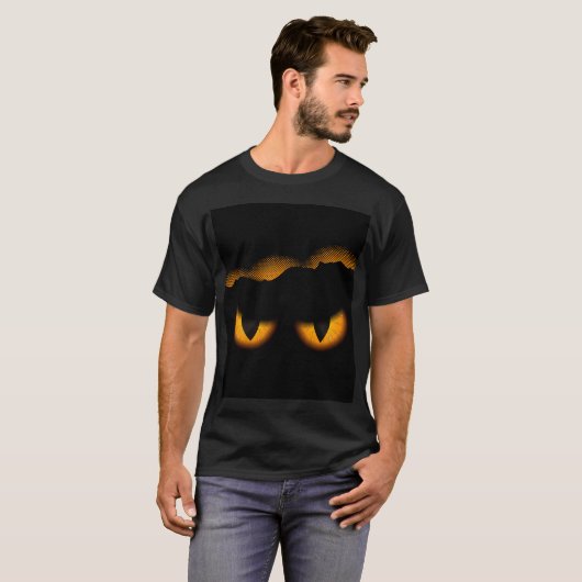Gloeiende katten ogen t-shirt (Voorkant volledig)