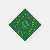 Gloeiende kerstverlichting servet (Hoek)