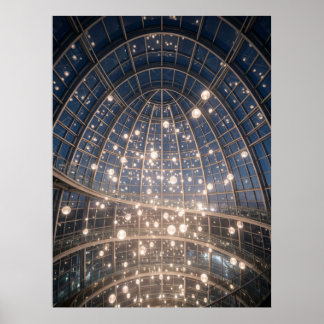 Gloeiende Koepel Lichtinstallatie Poster