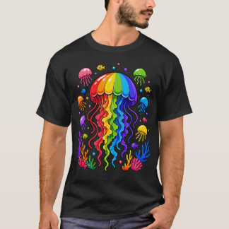 Gloeiende kwal-oceanavontuur voor zee-liefhebbers t-shirt