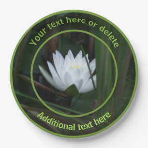 Gloeiende Lotus Lily Bloem Gepersonaliseerde Parti Papieren Bordje