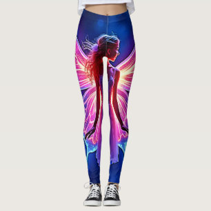 Gloeiende Mystieke Vlinder Fairy Art Leggings